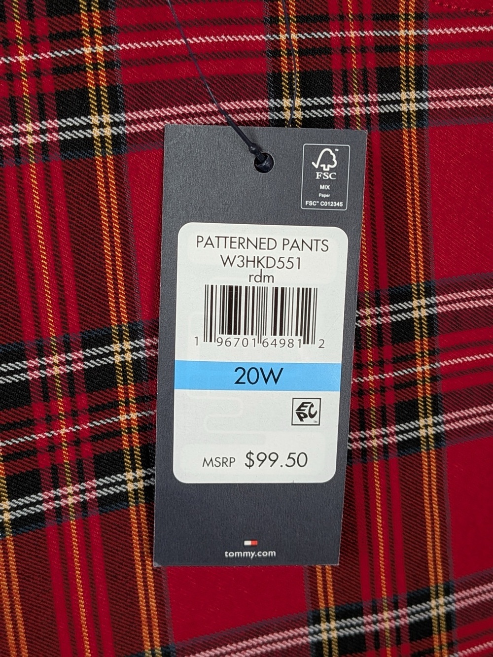 Tommy Hilfiger Tribeca Skinny Patterned Pants - Picture 7 of 15